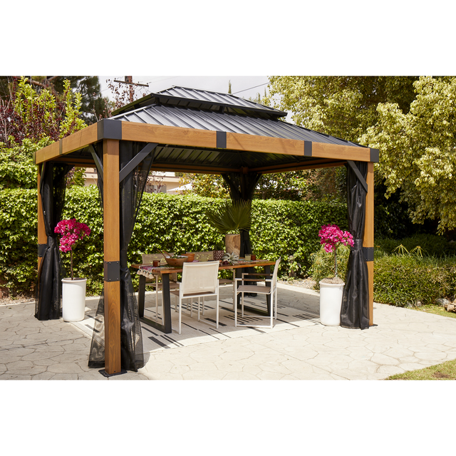 Sojag Aluminium Pavillon Fontana 10x12 inkl. Moskitonetz