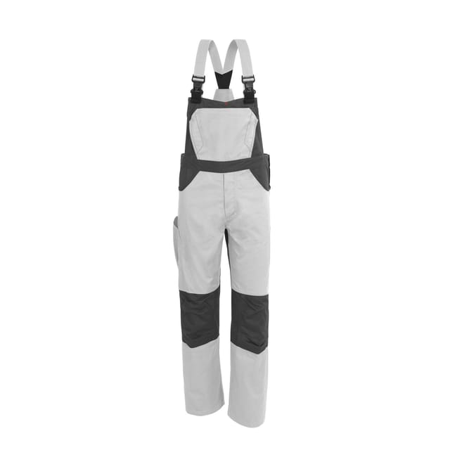 QUALITEX HIGH QUALITY WORKWEAR Latzhose X-Serie weiß/grau Damen: 60 Herren: 66