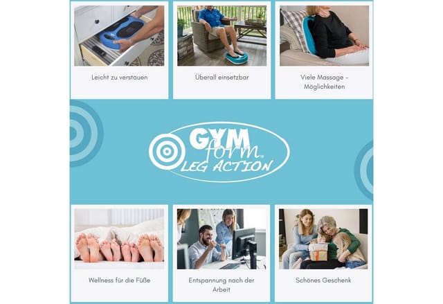Gymform® Shiatsu Fußmassagegerät und Beinmassagegerät Leg Action