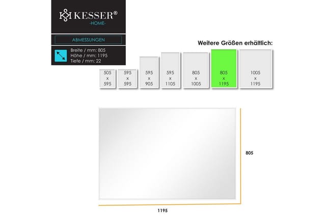 KESSER® Infrarotheizung Mit Thermostat Infrarot Wandheizung Elektroheizung IP44