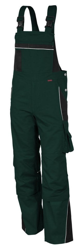 QUALITEX HIGH QUALITY WORKWEAR Latzhose PRO grün/schwarz Damen: 48 Herren: 54
