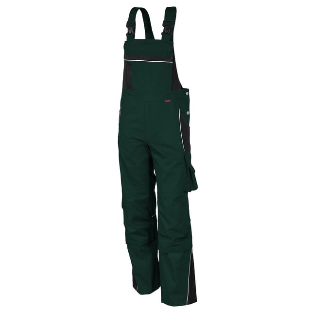 QUALITEX HIGH QUALITY WORKWEAR Latzhose PRO grün/schwarz Damen: 64 Herren: 70