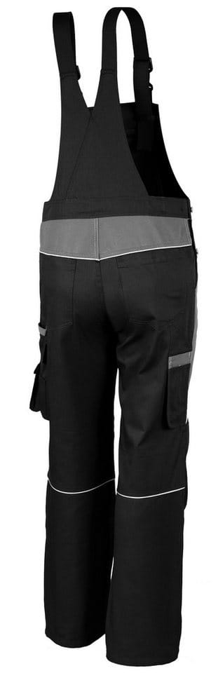 QUALITEX HIGH QUALITY WORKWEAR Latzhose PRO schwarz/grau Damen: 36 Herren: 42