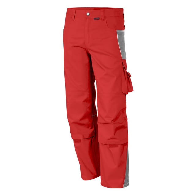 QUALITEX HIGH QUALITY WORKWEAR Bundhose PRO rot/grau Damen: 44 Herren: 50