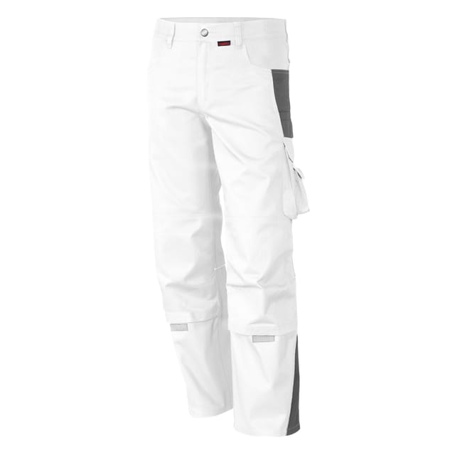 QUALITEX HIGH QUALITY WORKWEAR Bundhose PRO weiß/grau Damen: 50 Herren: 56