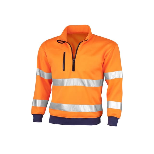 QUALITEX HIGH QUALITY WORKWEAR Sweatshirt signal warnorange Damen: 60 Herren: 4XL