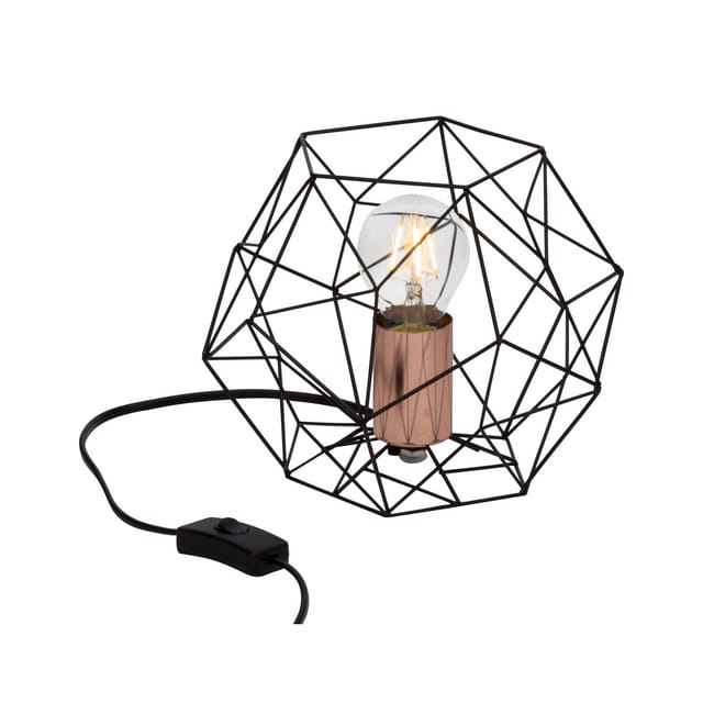 BRILLIANT Lampe Synergy Tischleuchte schwarz/kupfer 1x A60, E27, 60W, geeignet für Normallampen (nicht enthalten) Mit Schnurzwischenschalter