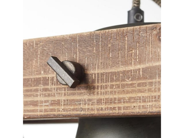 BRILLIANT Lampe, Decca Pendelleuchte 5flg schwarz stahl, 5x A60, E27, 10W, Holz aus nachhaltiger Waldwirtschaft (FSC)
