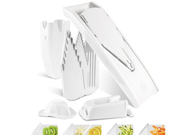 Börner V1 Gemüsereibe Profi Set Gemüsehobel Gurkenhobel Gemüseschneider Kartoffelschneider Karottenreibe Obstreibe Krauthobel vegan