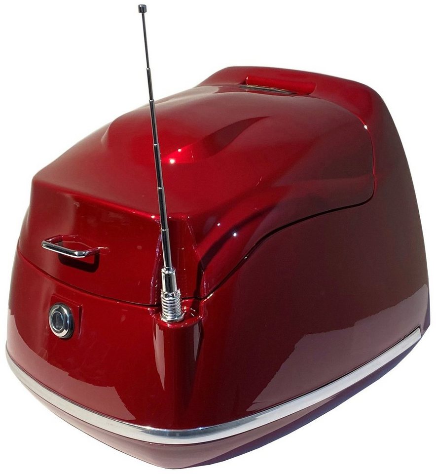Alpha Motors Topcase Retro Roller-Zubehör weinrot Bild 2