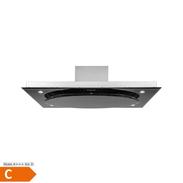 Secret Service Deckenhaube Dunstabzugshaube 220W Touch Glas LED Schwarz
