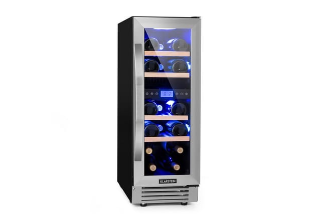 Vinovilla 17 Built-In Duo Weinkühlschrank 2 Zonen 53l 17 Fl. Glastür Edelstahl gebürstet