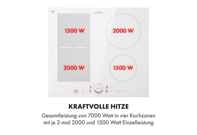 Delicatessa 60 Hybrid Einbaukochfeld Induktion 4 Zonen 7000W