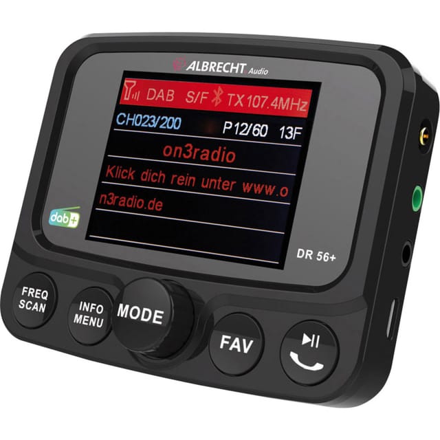 Albrecht DR 56+ DAB+ Autoradio Tuner mit Bluetooth & Freisprecheinrichtung