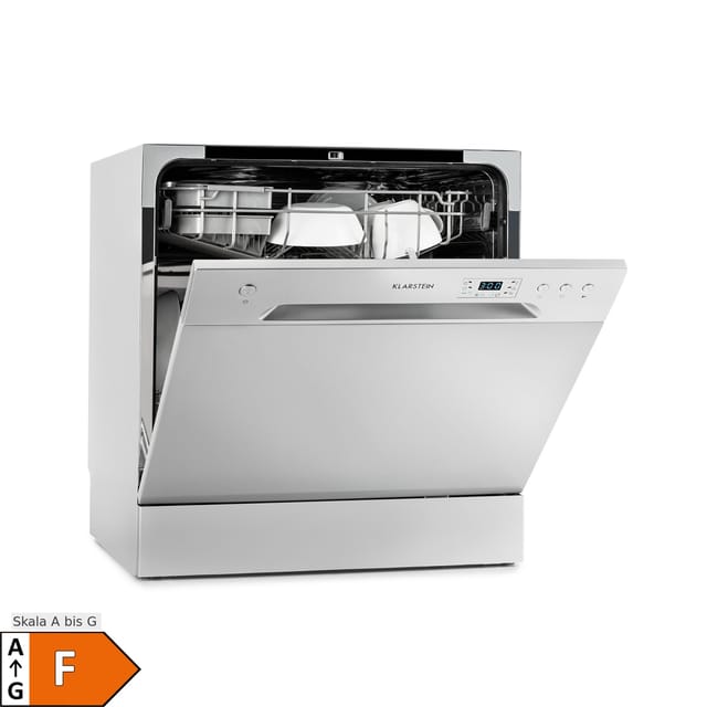 Amazonia 8 Geschirrspülmaschine 1620 Watt 8 Maßgedecke 49 dB Aquastop Silber