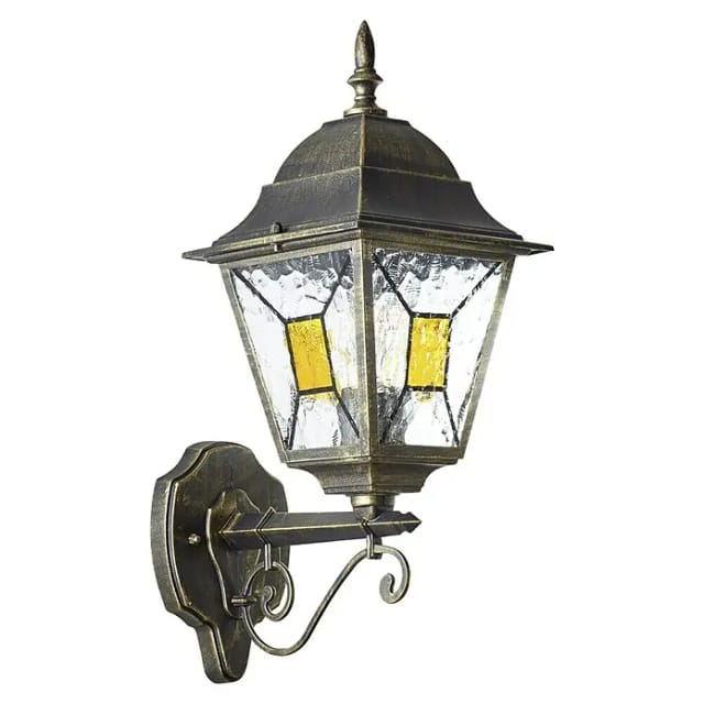 Brilliant Janel Außenwandleuchten - 1 Stück Außenlampe Schwarz Gold, IP44, E27 Fassung (Leuchtmittel nicht inkl.), Dimmbar, Wetterfest für Garten, Terrasse & Eingang
