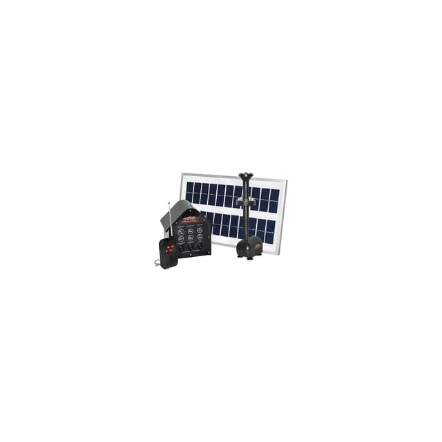 MAUK Solar- Teich- Pumpe Set mit LED und Remote Control