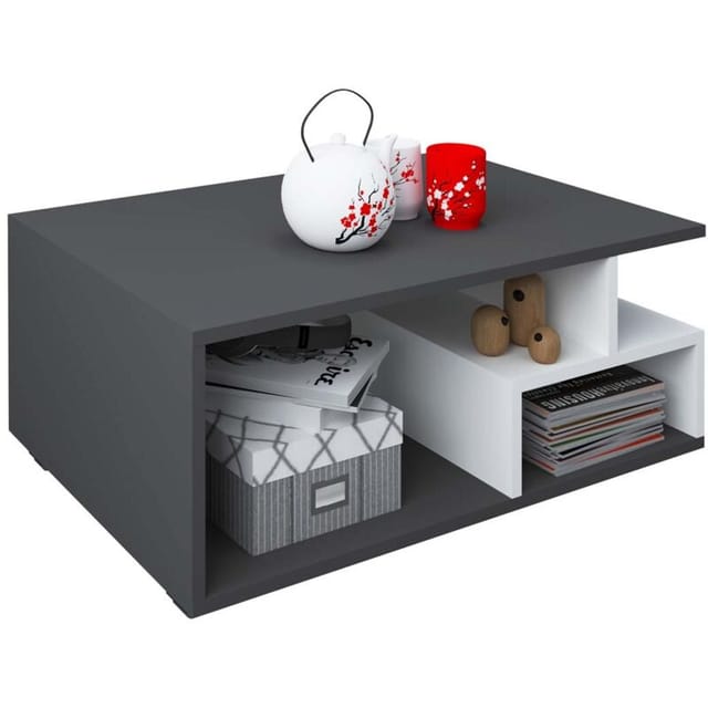 VCM Holz Couchtisch Sofatisch mit ausreichend Stauraum Maße ca. H. 40 x B. 80 x T. 50 cm Wohnzimmertisch - Sulas
