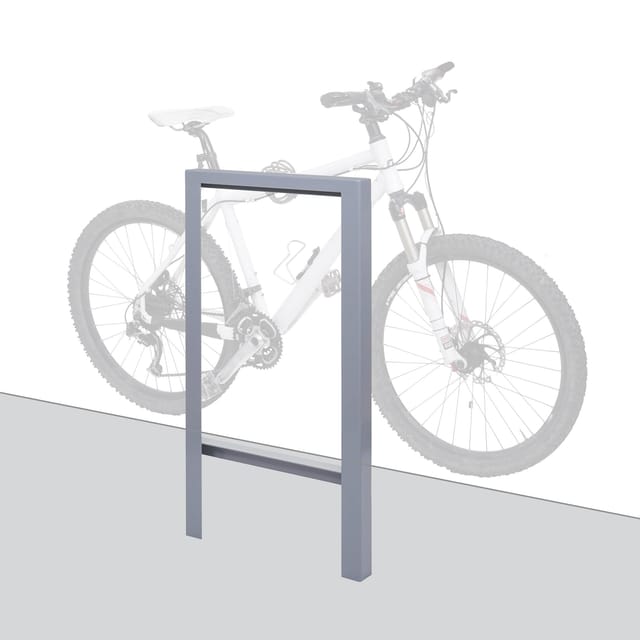 Fahrradbügel MCW-J74 Fahrradständer Anlehnbügel, verzinkter Karbonstahl Outdoor-pulverbeschichtet 115x60x6cm ~ grau