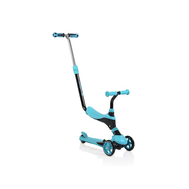 Byox Kinderroller Tristar 3 in 1 Roller Rutscher Schiebestange PU Räder ABEC-5 blau