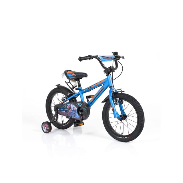 Byox Kinderfahrrad 16" Monster blau, Stützräder, Reflektoren, einstellbar