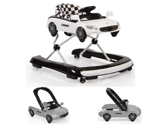 Lauflernhilfe Cabrio 2 in1 Auto-Design höhenverstellbar Armaturenbrett mit Licht weiß schwarz