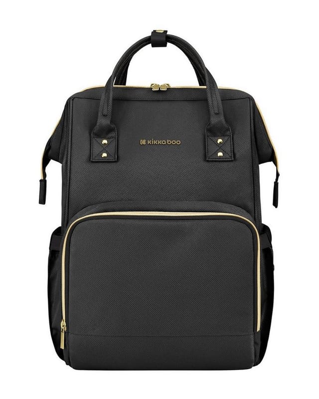 Kikkaboo Wickeltasche Siena, Rucksack, Wickelunterlage, Grifflänge einstellbar schwarz uni