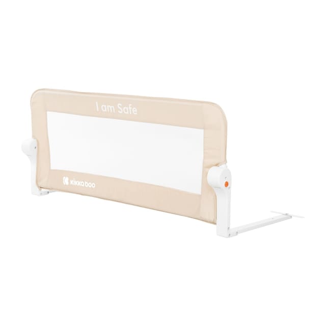 Kikkaboo Bettschutzgitter I am safe 102 cm lang, für Matratzenstärke 12 - 20 cm beige