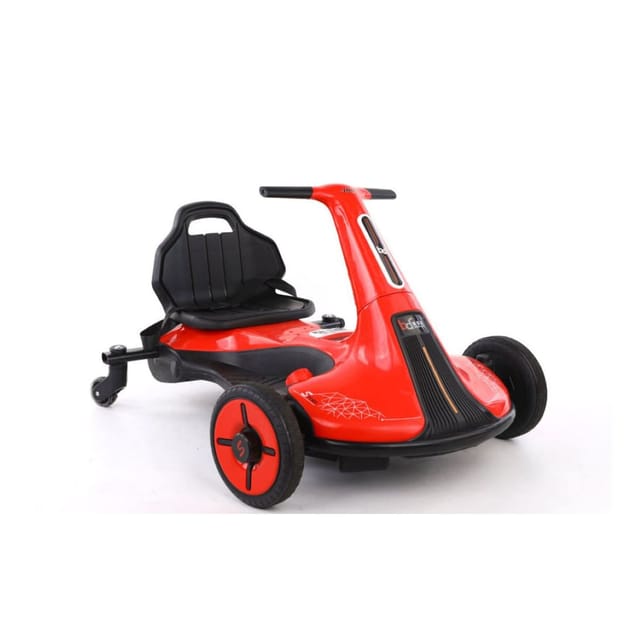 ES-Toys Kinder Elektro-Fahrzeug Drift Cart Gokart, Bluetooth Rückwärtsgang Hupe rot
