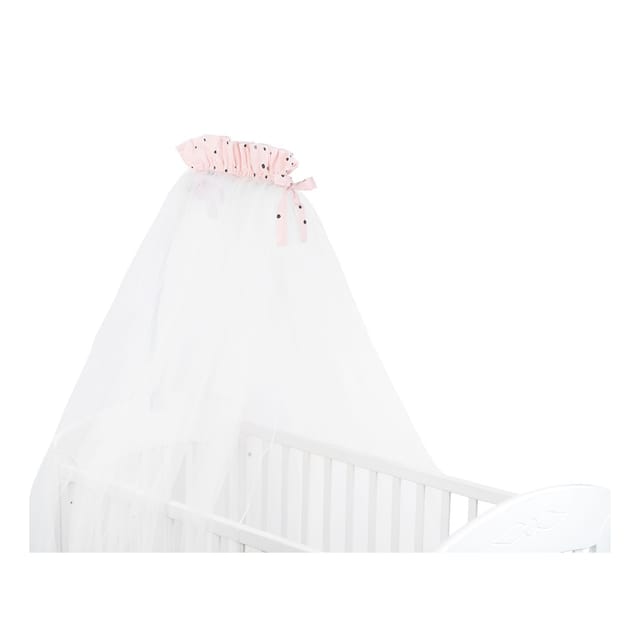 Kikkaboo Babybetthimmel Bear with me 200 x 500 cm, Baldachin, Insektenschutz rosa