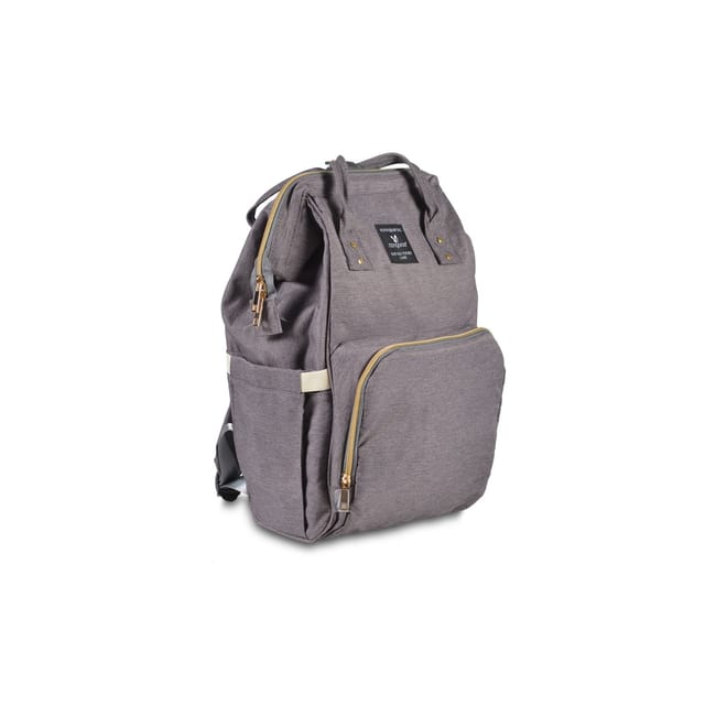 Cangaroo Kinderwagentasche Amelia, Rucksack Hauptfach, Seitenfächer Tragegriffe grau
