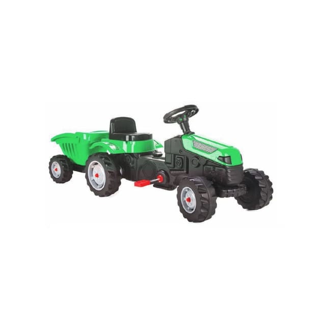 Pilsan Kindertraktor Active Pedale 07316 grün mit Anhänger ab 3 Jahren bis 50 kg grün