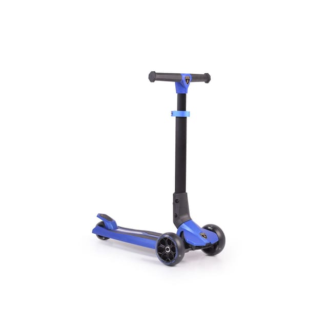 Byox Kinderroller Lamborghini 3 Räder klappbar PU-Räder ABEC-7 LED-Räder Bremse blau