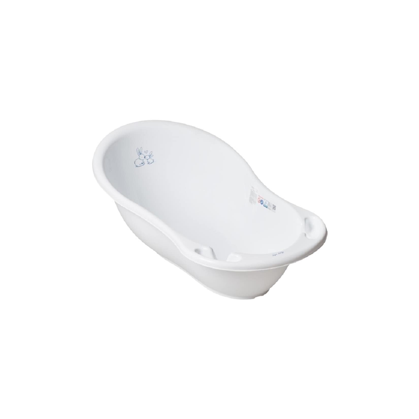 Chipolino Babybadewanne Marea Hase, 102 cm lang, Ablagefächer, ab Geburt weiß