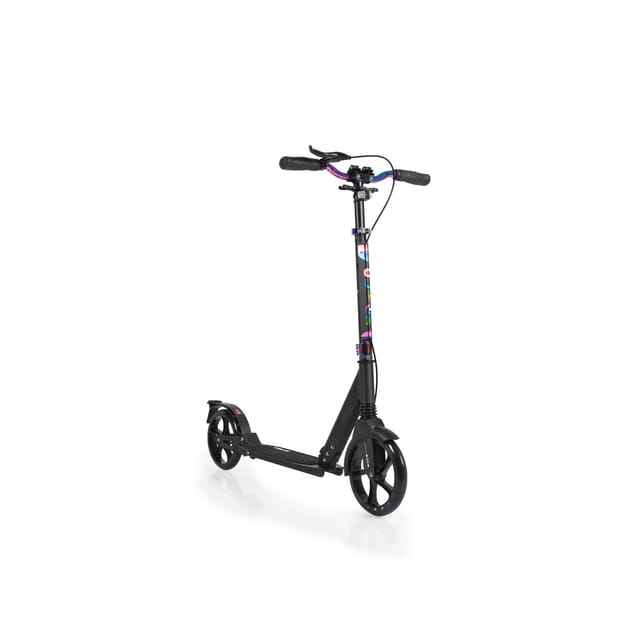 Byox Kinderroller Quick klappbar, Handbremse, Seitenständer, LED-Scheinwerfer schwarz