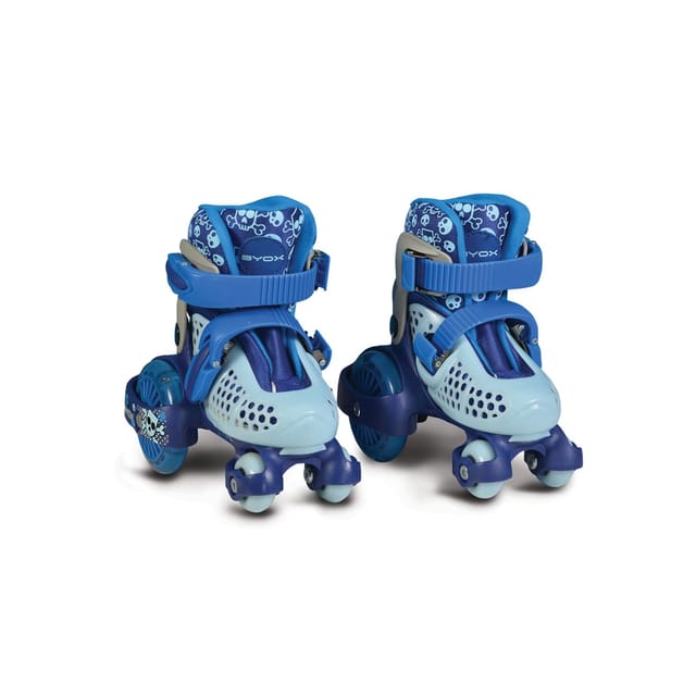 Byox Rollschuhe Beetle Größe XS 26-29, PU-Rollen, ABEC-5 Lager, Stopper hinten blau