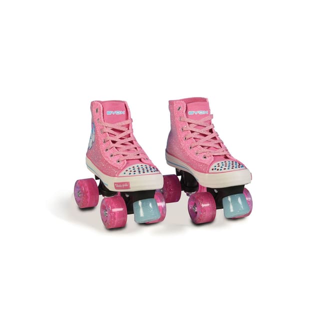 Byox Rollschuhe Alicorn, ABEC-5, Glitzersteinchen, PU-Räder, Größe XL 38 - 39