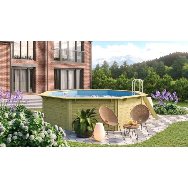 Karibu Pool "Netto 2" SET kdi mit Innenhülle blau, Skimmer