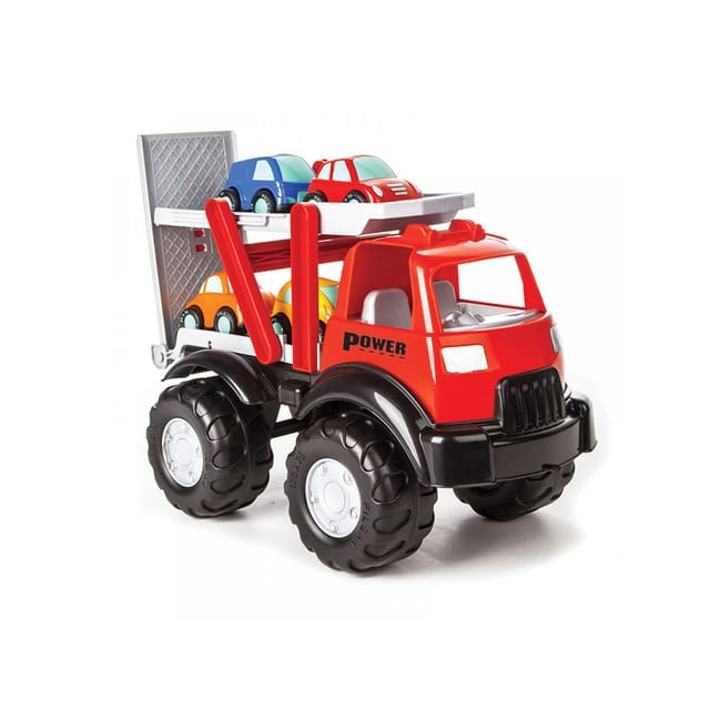 Pilsan Kinder Autotransporter 06516, Laderampe, vier kleine Autos ab 1 Jahr