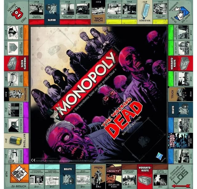 Monopoly - The Walking Dead Survival Edition Brettspiel Gesellschaftsspiel