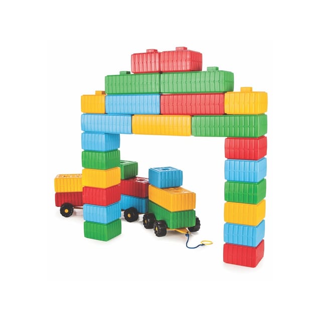 Pilsan Brick Block 03251, 43 teilig, große bunte Bausteine, ab 3 Jahre