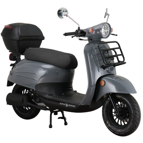 Alpha Motors Motorroller Adria 50 ccm 45 km/h EURO 5 grau inkl. Topcase Bild 3