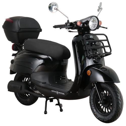 Alpha Motors Motorroller Adria 50 ccm 45 km/h EURO 5 schwarz inkl. Topcase Bild 3