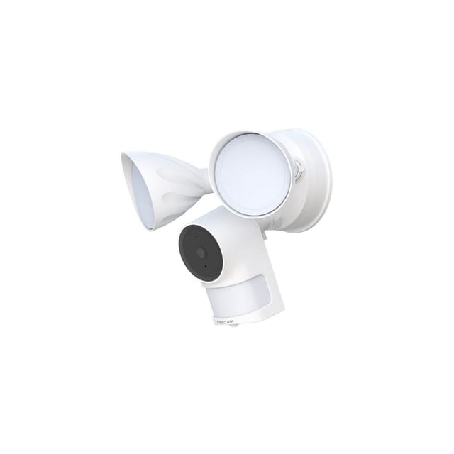 Foscam F41 ist eine Flutlichtkamera mit Bewegungsmelder, integrierter Beleuchtung und Sicherheitssirene, sehr guter Nachtsicht, Zwei-Wege-Audio, 4 MP Auflösung, Dualband-WLAN oder Netzwerkkabel, KI-Erkennung für Menschen und mehr.