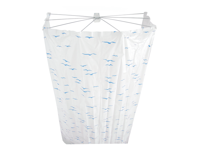 Duschfaltkabine Ombrella Sylt Weiß-blau