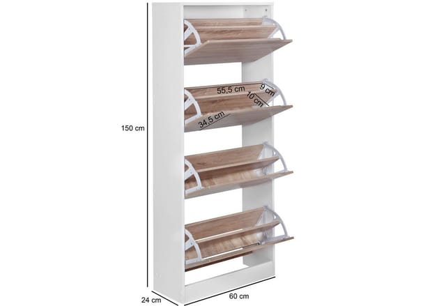 WOHNLING Schuhschrank VERA 24 Paar Schuhe
