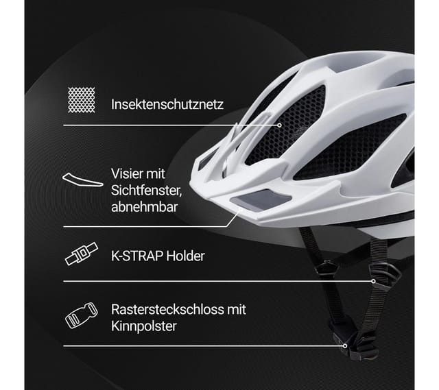 KED MTB Fahrradhelm SPIRI II TREND, weiß