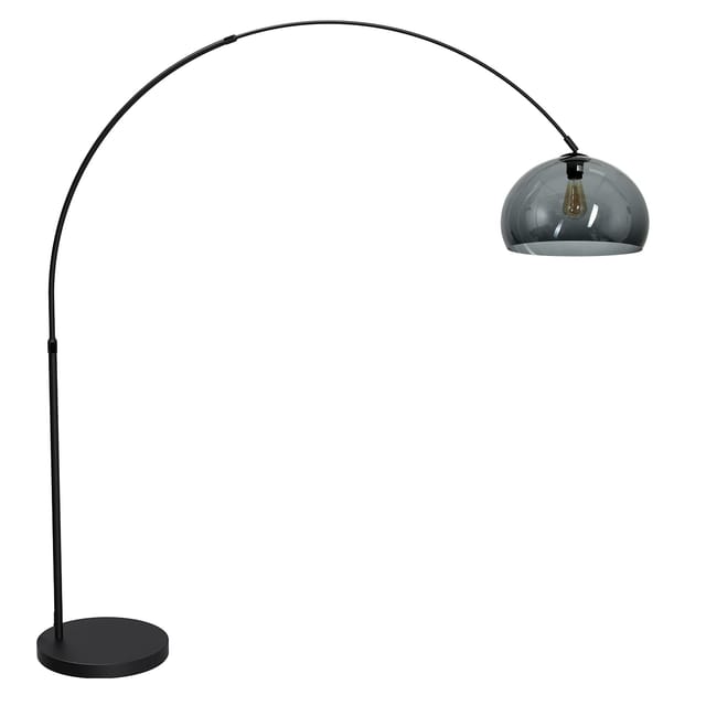 Stehlampe - Schwarz - Flair - Kunststoff Metall - Bogenlampe -
