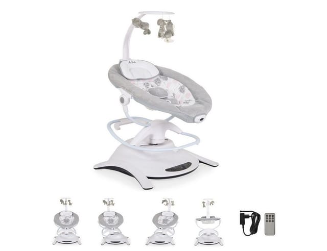 Cangaroo Babywippe La Scala elektrisch Schaukelfunktion Vibration Fernbedienung rosa