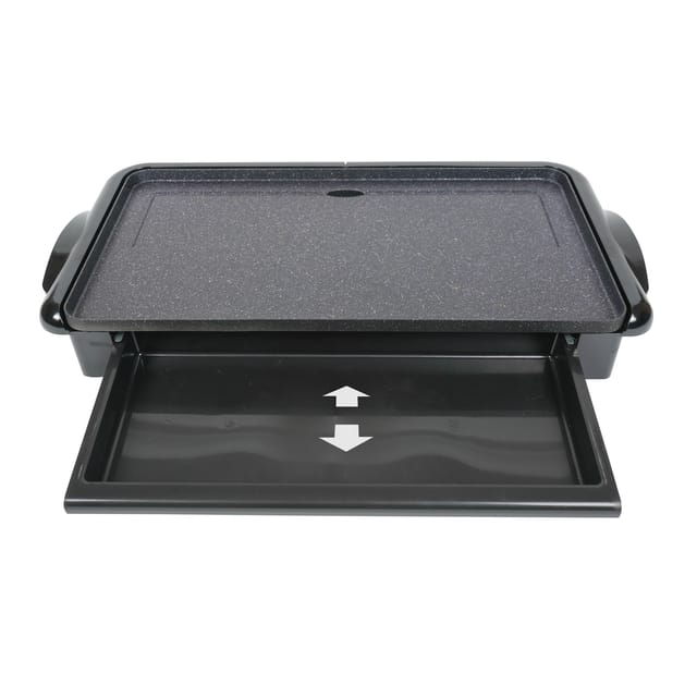 SOGO Elektrischer Tischgrill mit Stone-Finish-Beschichtung - 46x26CM - 2000W